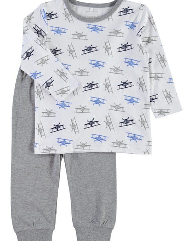 Pyjama "vliegtuigjes wit"