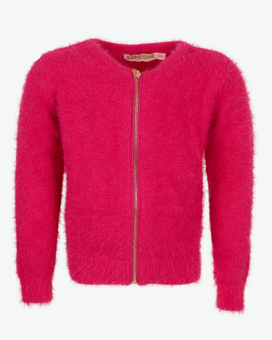 someone trui gillet rits MOLLY SG 15 A BRIGHT PINK meisje