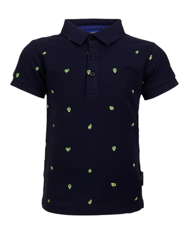 SOMEONE POLO JONGEN BLAUW SMILEY