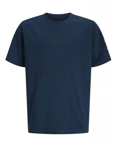 Blauw Jack & Jones T-shirt voor jongens met subtiel logo op de borst