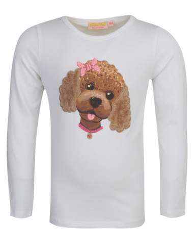 someone meisje hond t-shirt wit MIEK