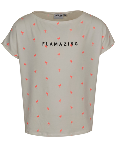 someone tshirt flamingo MARLOU G 02 C ecru