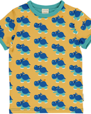 Maxomorra t-shirt HIPPO geel