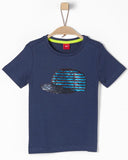 S.oliver t-shirt blauw omkeerbare pailletten pet