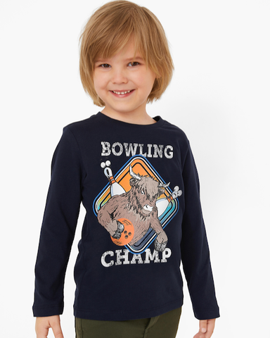 Soliver long sleeve bowling champ 31.2705 blauw