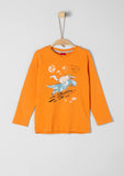 Soliver long sleeve dino raket oranje