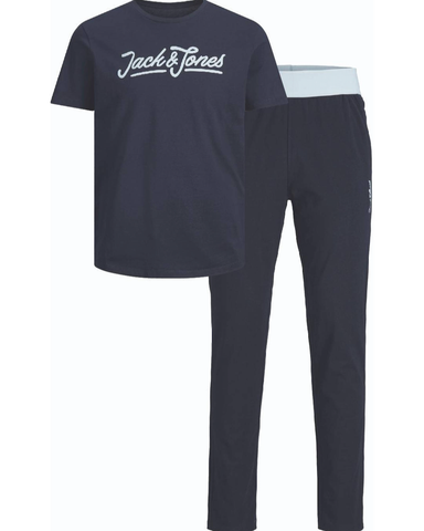 jack jones junior t-shirt loungebroek jaclounge donkerblauw 12191384