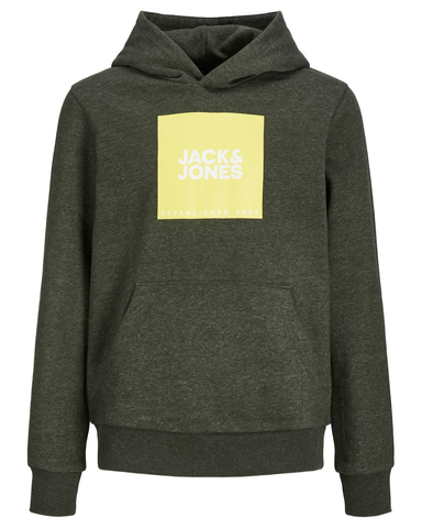 jack and jones junior hoodie kaki 12216390
