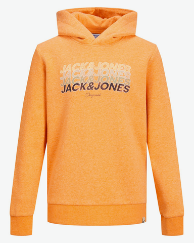 jack and jones junior sweater hoodie sun orange 12205863