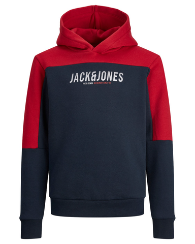 jack and jones sweater hoodie kap junior 12212299 blauw