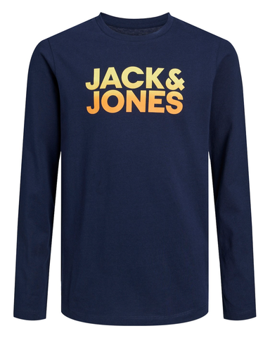 jack and jones t-shirt long sleeve 12213559 blauw