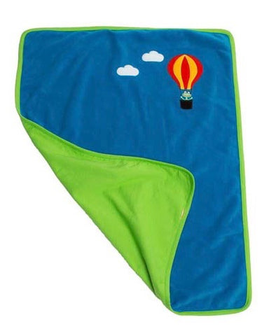 lipfish deken blauw kikker luchtballon polar fleece