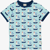 maxomorra tshirt blauw SAILBOAT