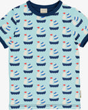 maxomorra tshirt boot blauw SAILBOAT