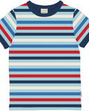 maxomorra t-shirt strepen STRIPE ICE blauw