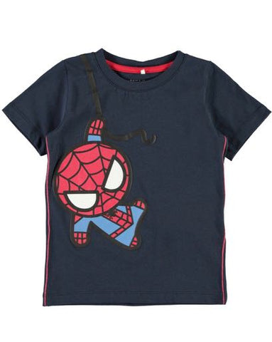 Short sleeve spiderman