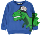 nameit sweater blauw dino jongen