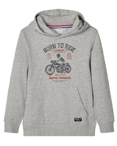 name it sweater moto grijs 13174938