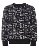 nameit sweater zwart all-overprint