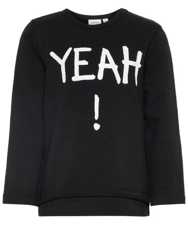 nameit sweater zwart black yeah