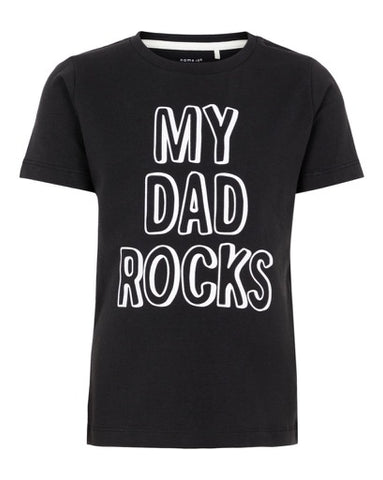 nameit tshirt zwart my dad rocks 13167357