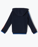 soliver hoodie rits kap fleece 43.2918 fleece blauw