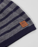 soliver muts streep blauw grijs
