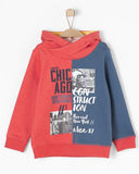 soliver sweater kap rood blauw jongen