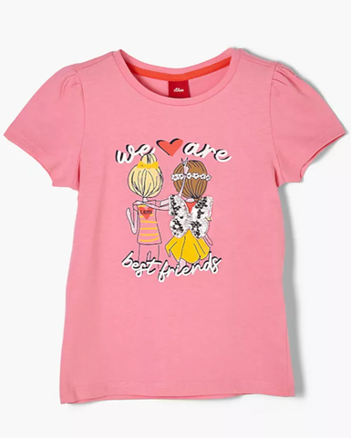 s.oliver t-shirt best friends 32.6292 roze