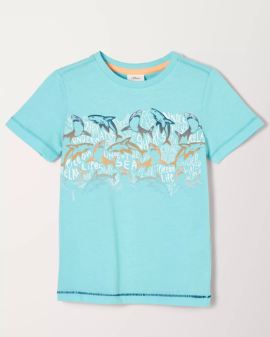 soliver t-shirt haai jongen turquoise 2112820