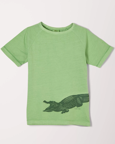 soliver tshirt krokodil groen jongen 2112712