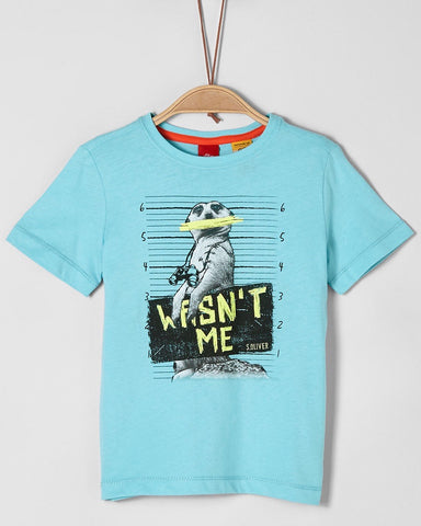 soliver tshirt short sleeve stokstaart turquoise
