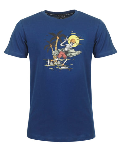someone t-shirt jongen blauw skelet WAKO