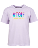 someone t-shirt lila thank god it's friday CLUB 