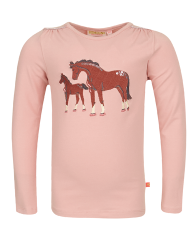 someone tshirt paarden roze meisjes MOSS PINK