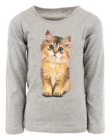 stones and bones long sleeve Blissed KITTEN grey 31784 grijs meisje