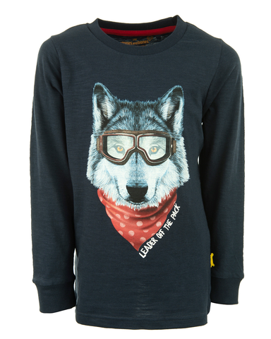 stones and bones long sleeve wolf blauw Tougher LEADER OF THE PACK navy 29088024 21974