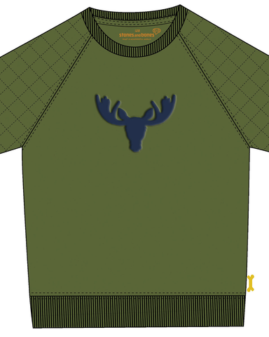 stones and bones sweater kerstmis Imagine MOOSE khaki