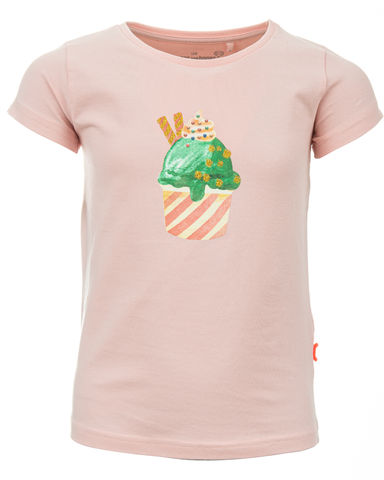 stones and bones t-shirt meisje Camille ijsje pink